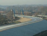 8.1.04 - Blick Richtung Bauwerk 5, die Muldebrücke mit stolzen 320 Metern Länge