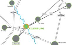 Eilenburgs Lage in Sachsen